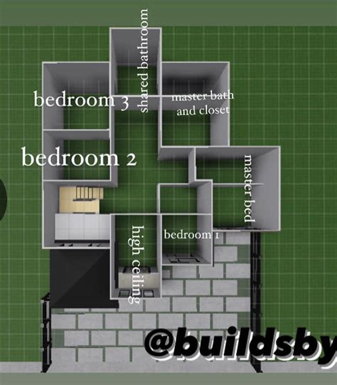 But it depends on how many beds you put. . Small bloxburg house layout 1 story